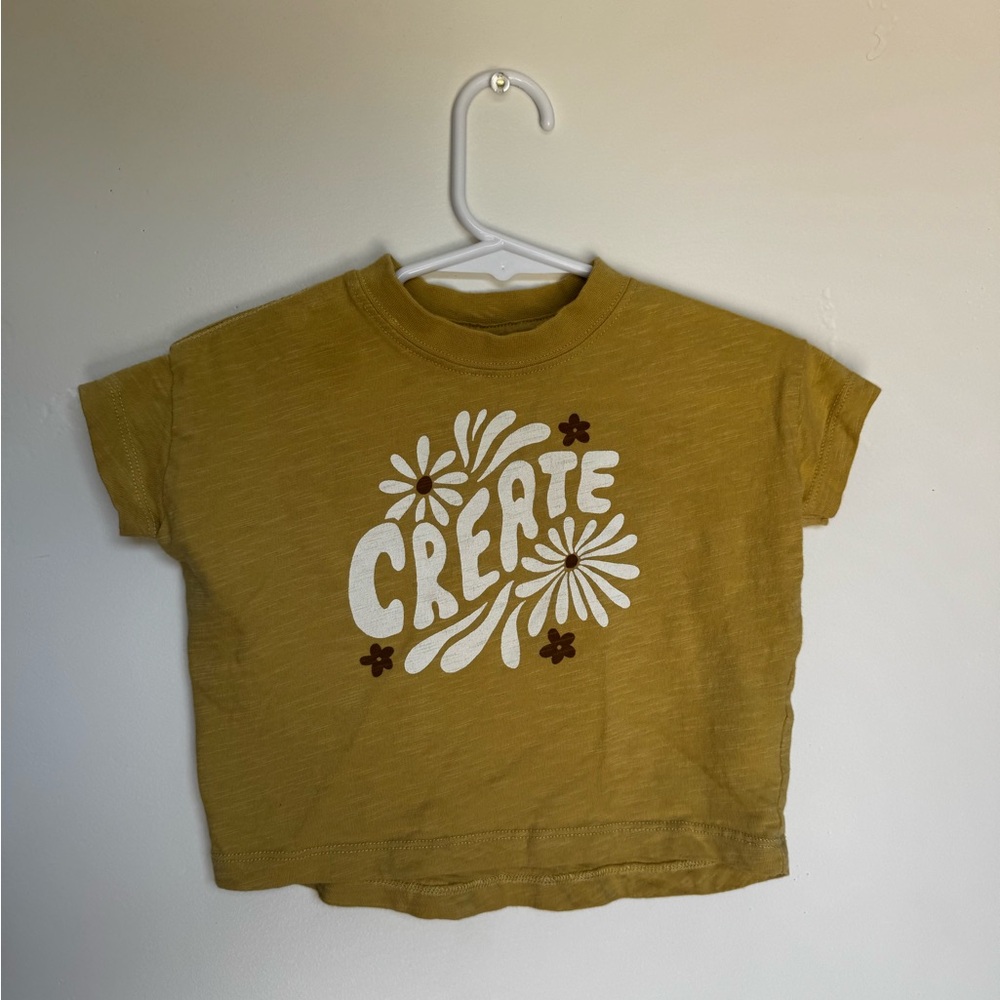 Rylee and crew Kids Mustard Yellow Graphic Tee